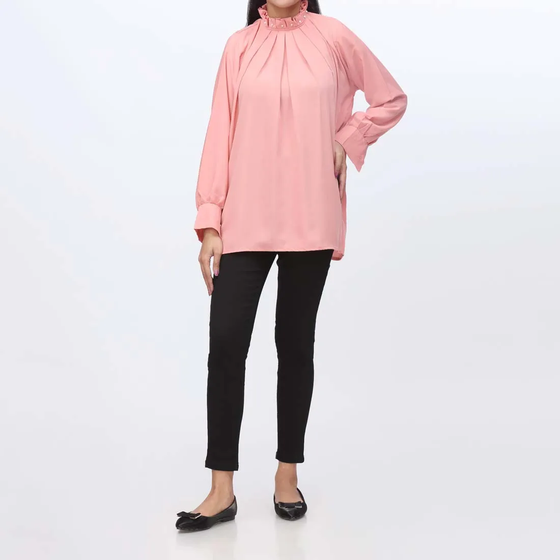 1PC- Dyed Georgette Chiffon Top PW9021