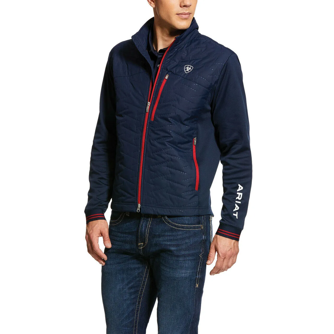 Ariat® Men's New Team Navy Hybrid Jacket 10030344