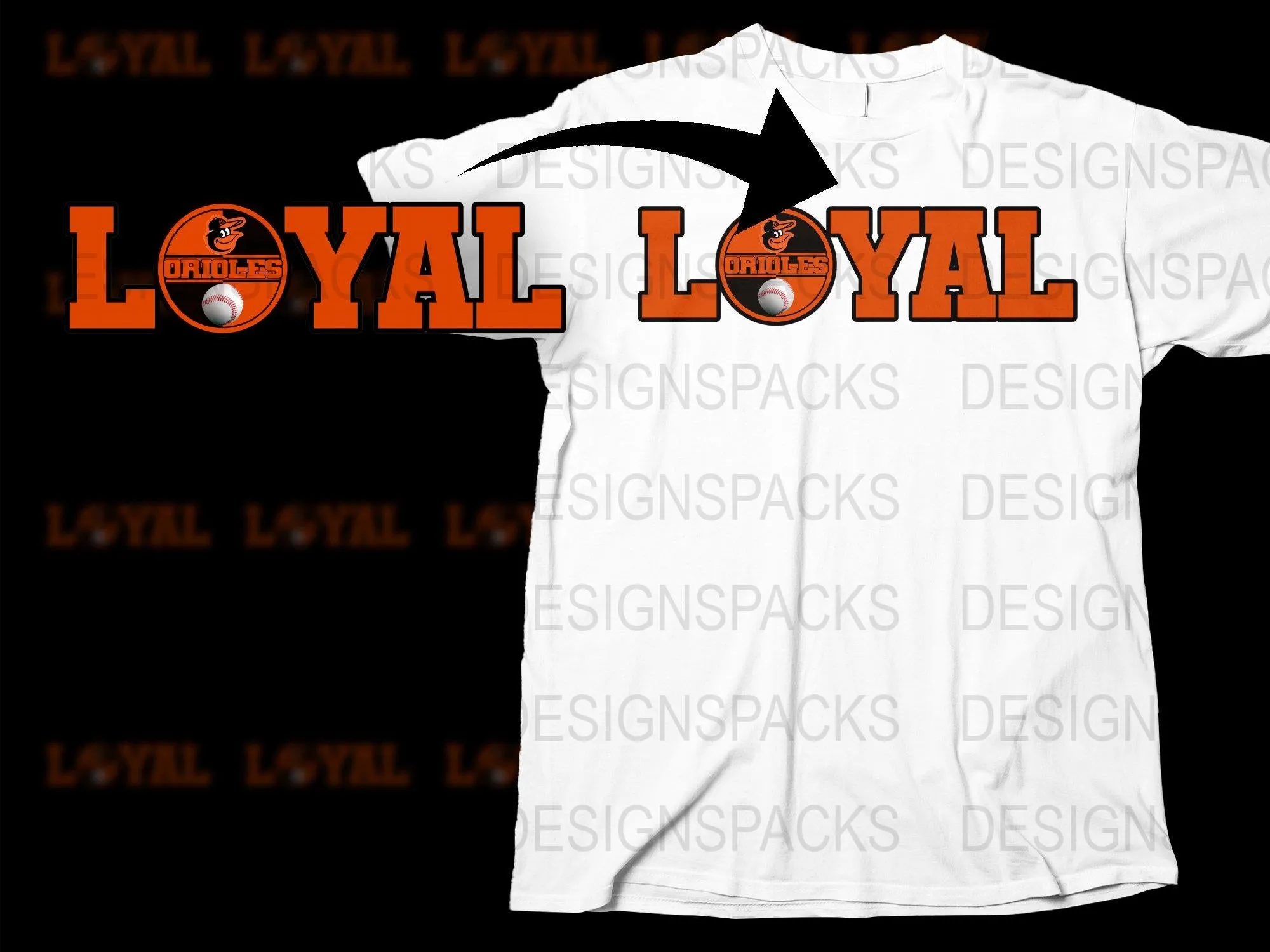 Baltimore Orioles Loyal Fan Graphic Png Digital Download