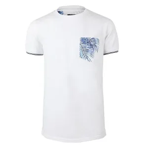 BOYS WHITE SHORT SLEEVE PRINT POCKET T-SHIRT