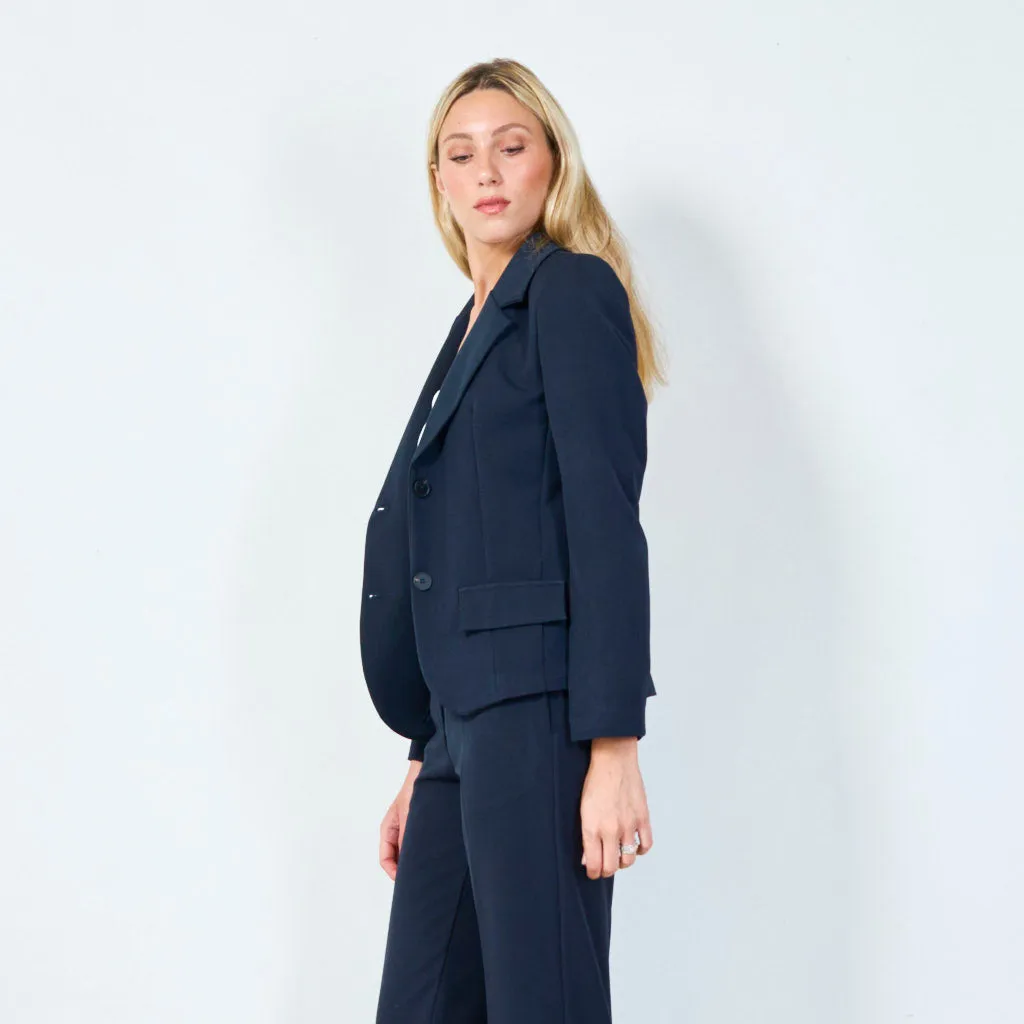 Classic tailored blazer with pockets wholesale