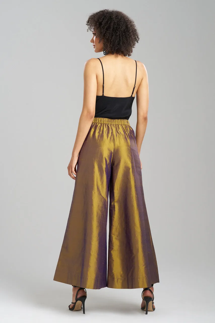 Couture Silk Dupioni Palazzo Ankle Pants