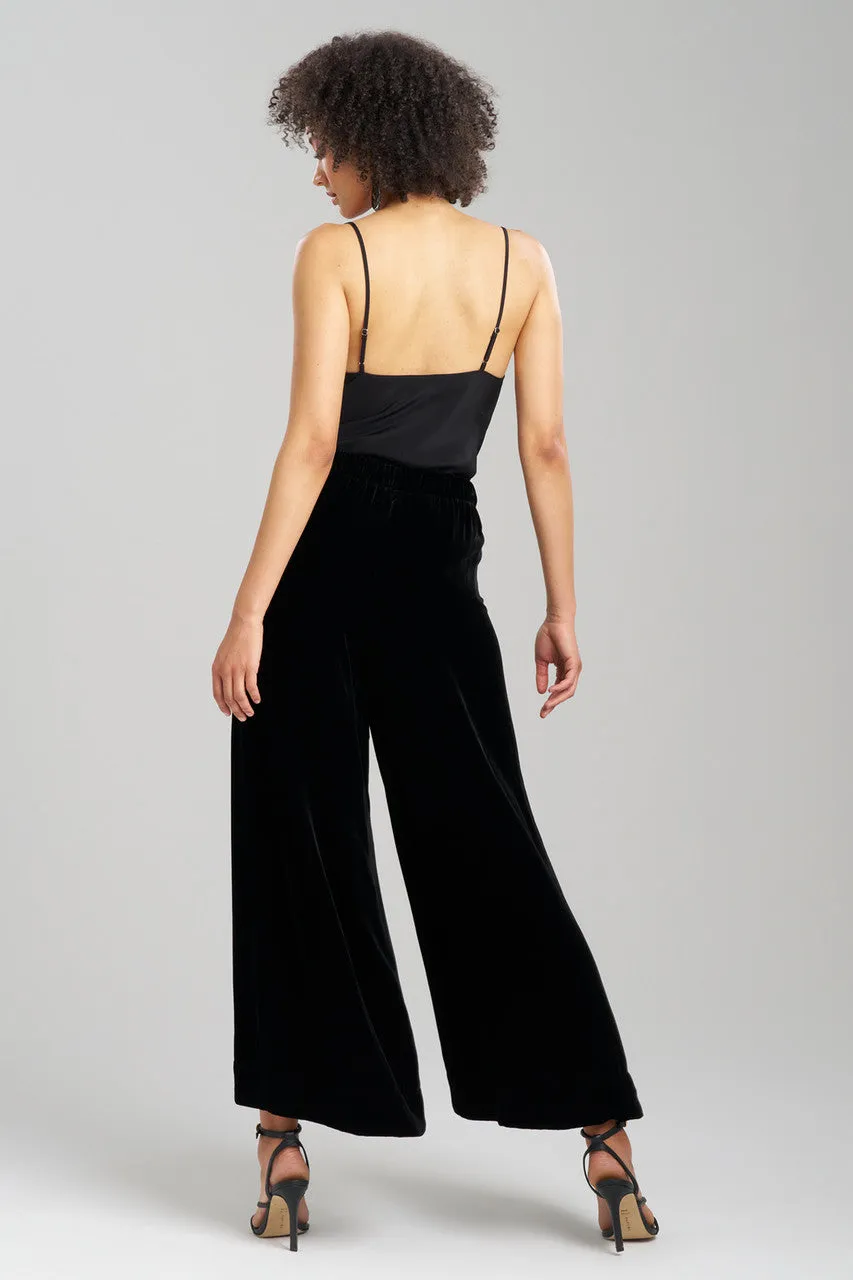 Couture Velvet Silk Palazzo Ankle Pants