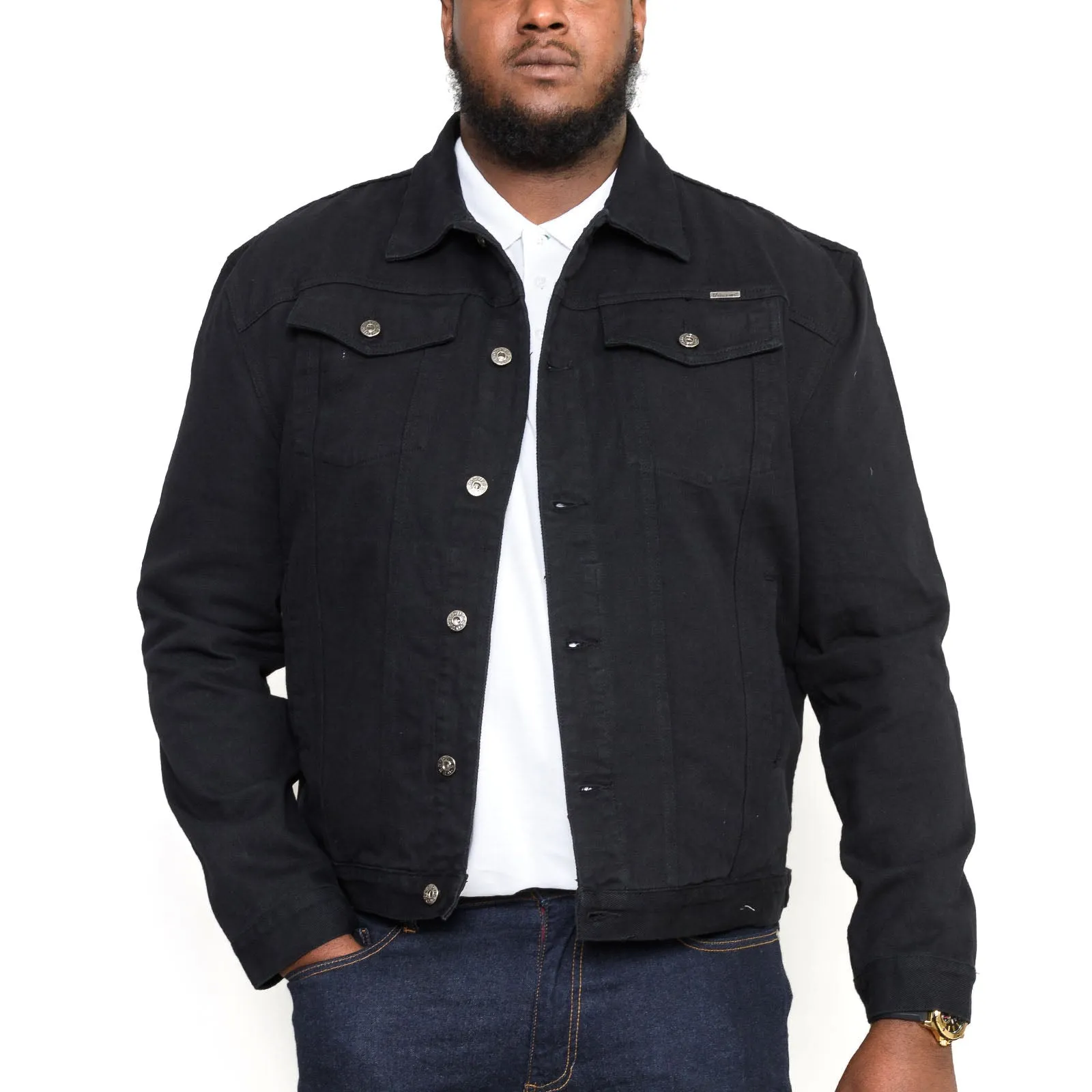 D555 Mens Big & Tall Western Style Trucker Denim Jacket