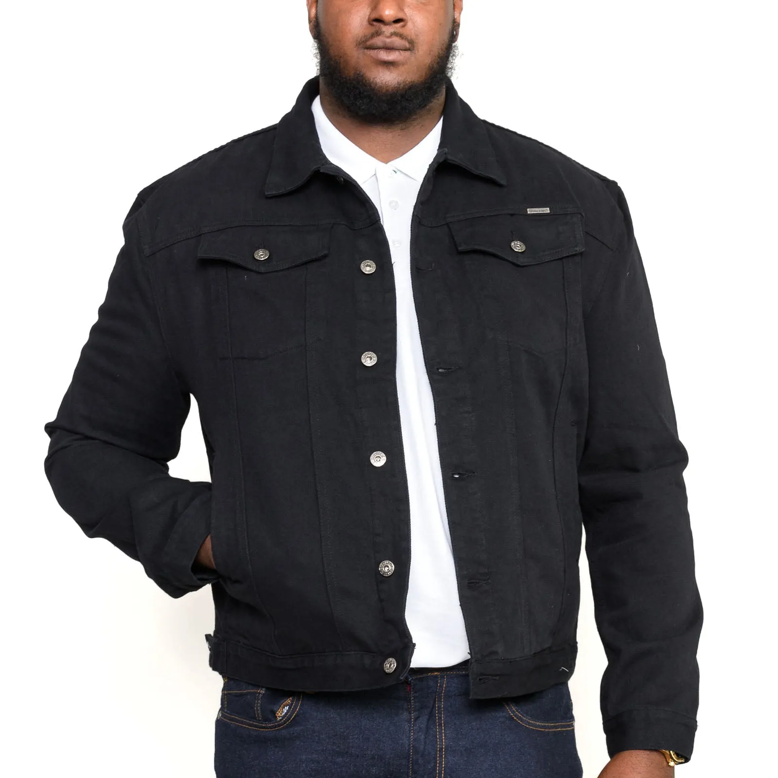 D555 Mens Big & Tall Western Style Trucker Denim Jacket