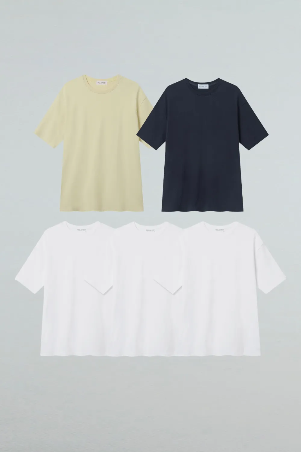 EDUARDO Men relaxed semi-overfit short-sleeved t-shirt, 5pack Second Collection.