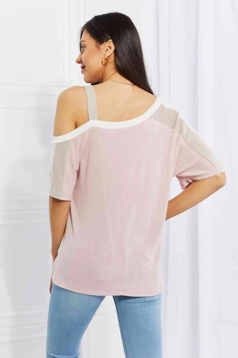 Full Size Something Simple Cold Shoulder Tee