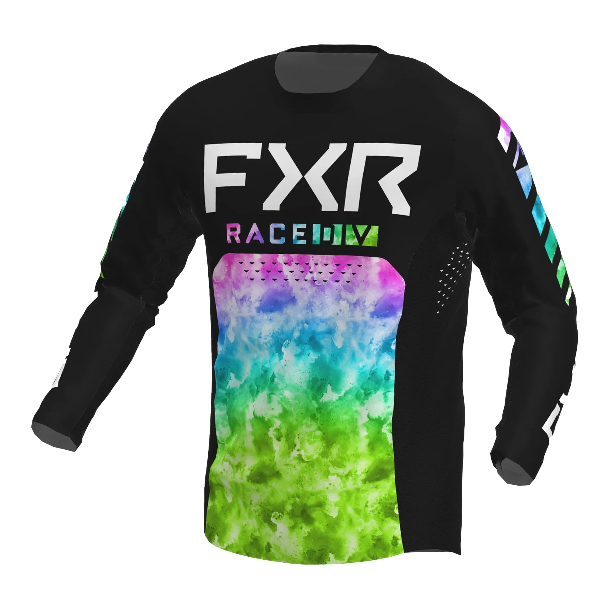 FXR  Acid Rain Youth Podium MX Jersey Longsleeve Lightweight Slim Fit Drop Tail