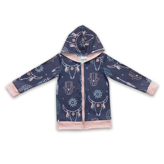 GT0059 baby girl clothes zipper hoodies coat