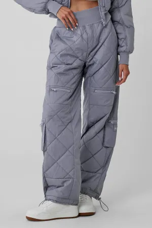 High-Waist Snowrider Puffer Pant - Fog