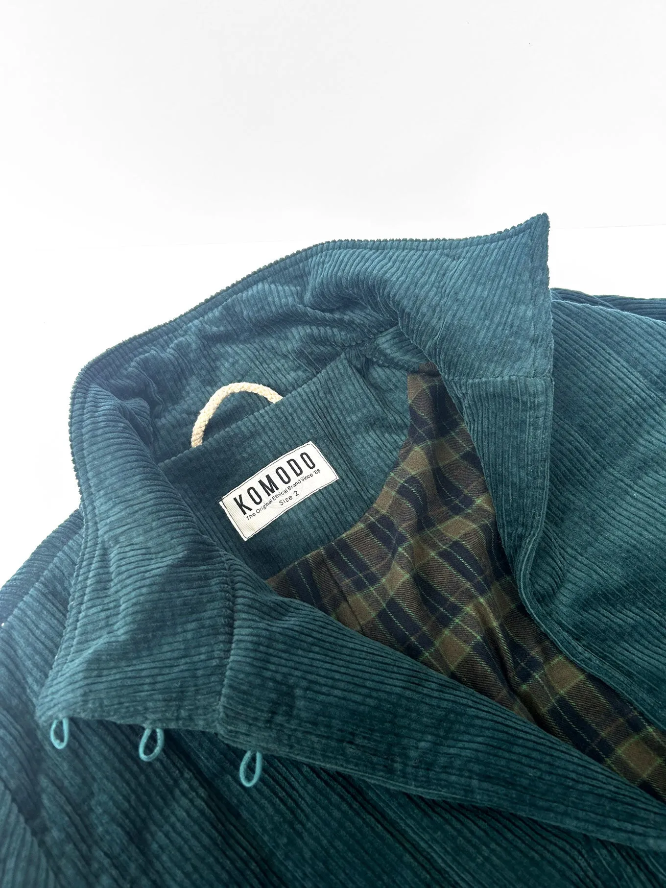 KENEILA Organic Cotton Corduroy Coat - Marine green