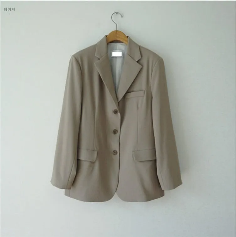 [Korean Style] Jeor Vintage Style Loose Fit Blazer