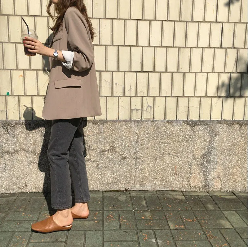 [Korean Style] Jeor Vintage Style Loose Fit Blazer