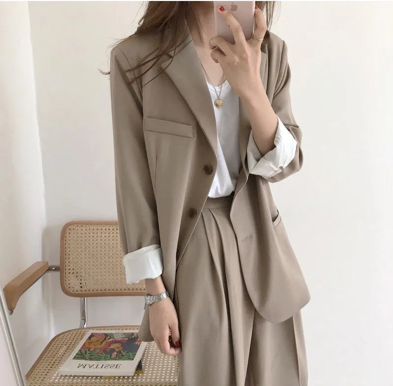 [Korean Style] Jeor Vintage Style Loose Fit Blazer