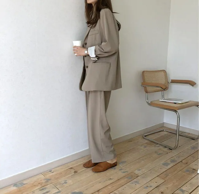 [Korean Style] Jeor Vintage Style Loose Fit Blazer