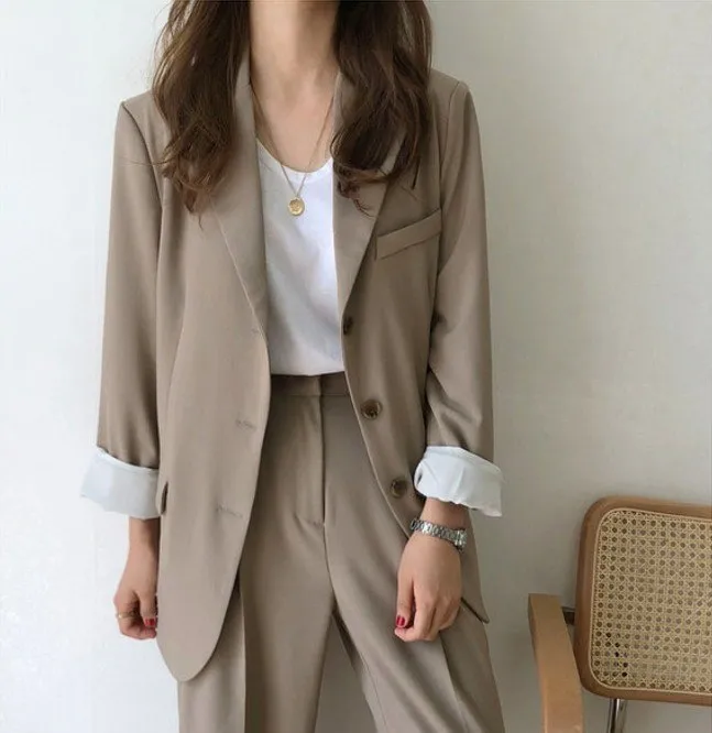 [Korean Style] Jeor Vintage Style Loose Fit Blazer