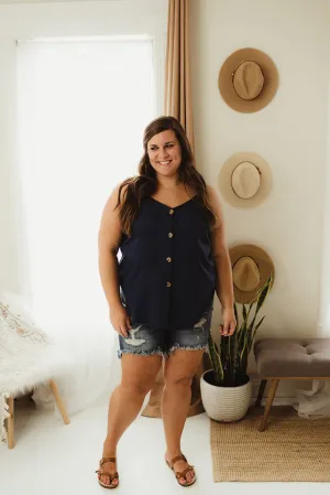 Linen Button Down Tank