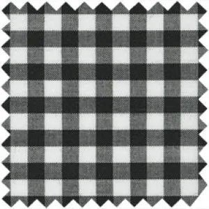 Made-to-Measure Shirt in Black Medium Gingham Poplin