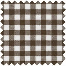 Made-to-Measure Shirt in Brown Medium Gingham Poplin