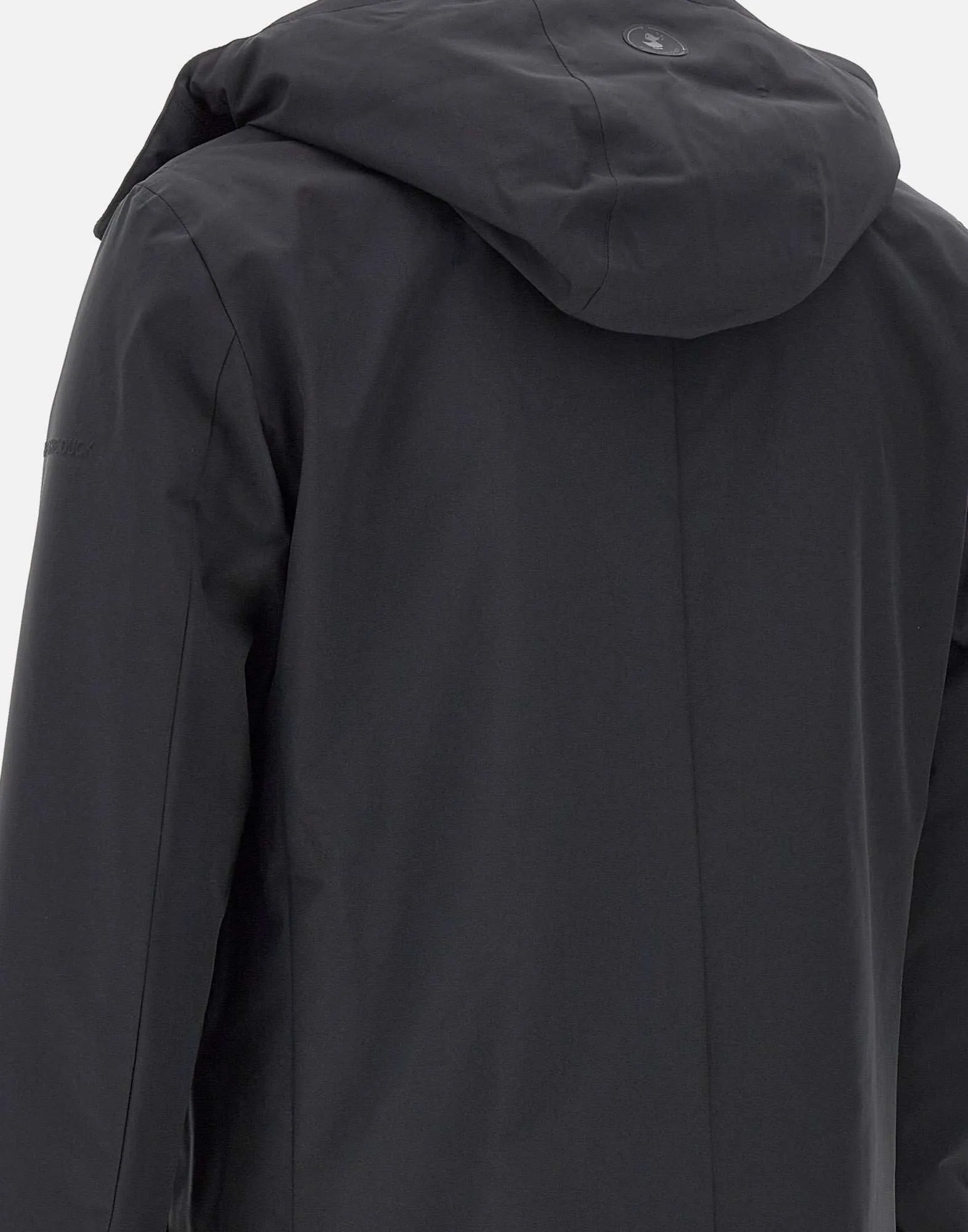 Men's Black Parka with Removable Hood