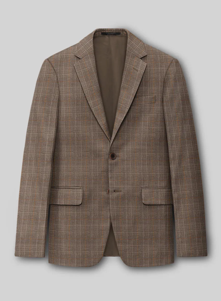 Napolean Porter Prince Of Wales Brown Wool Jacket