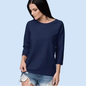 Navy Blue 3/4th Sleeves Top