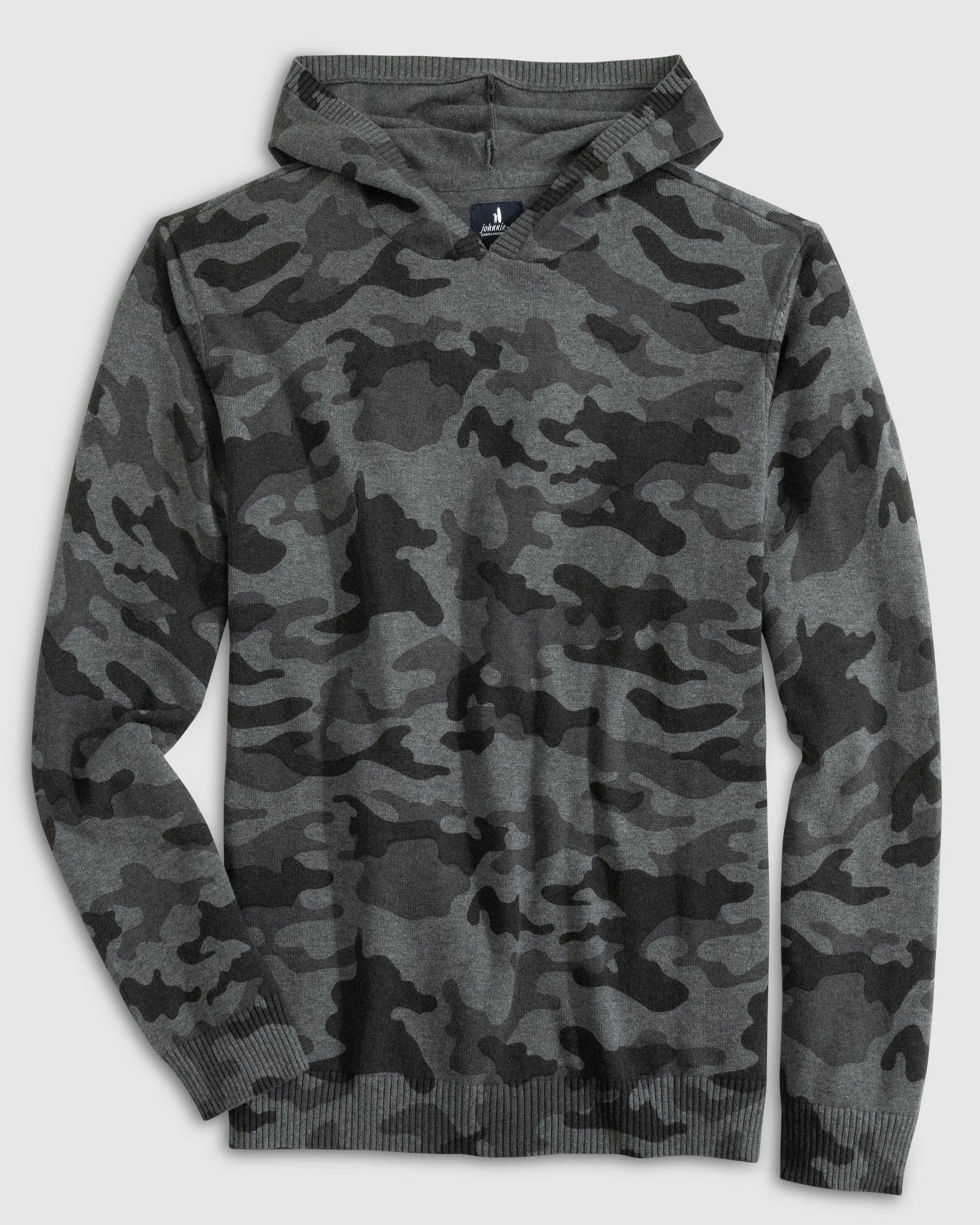 Neil Cotton Blend Camo Sweater Hoodie