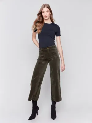 Patch-Pocket Corduroy Flare Pants