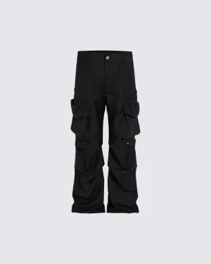 Pleated Multi-Pocket Cargo Pants