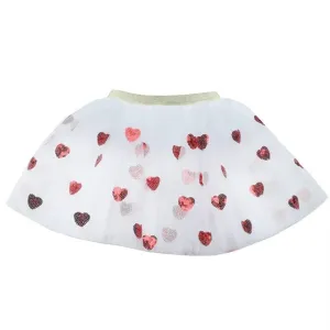 Red and White Heart Tutu