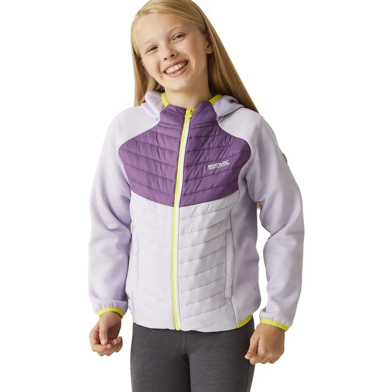 Regatta Kids Kielder Hybrid VIII Hooded Outdoor Walking Hiking Softshell Jacket