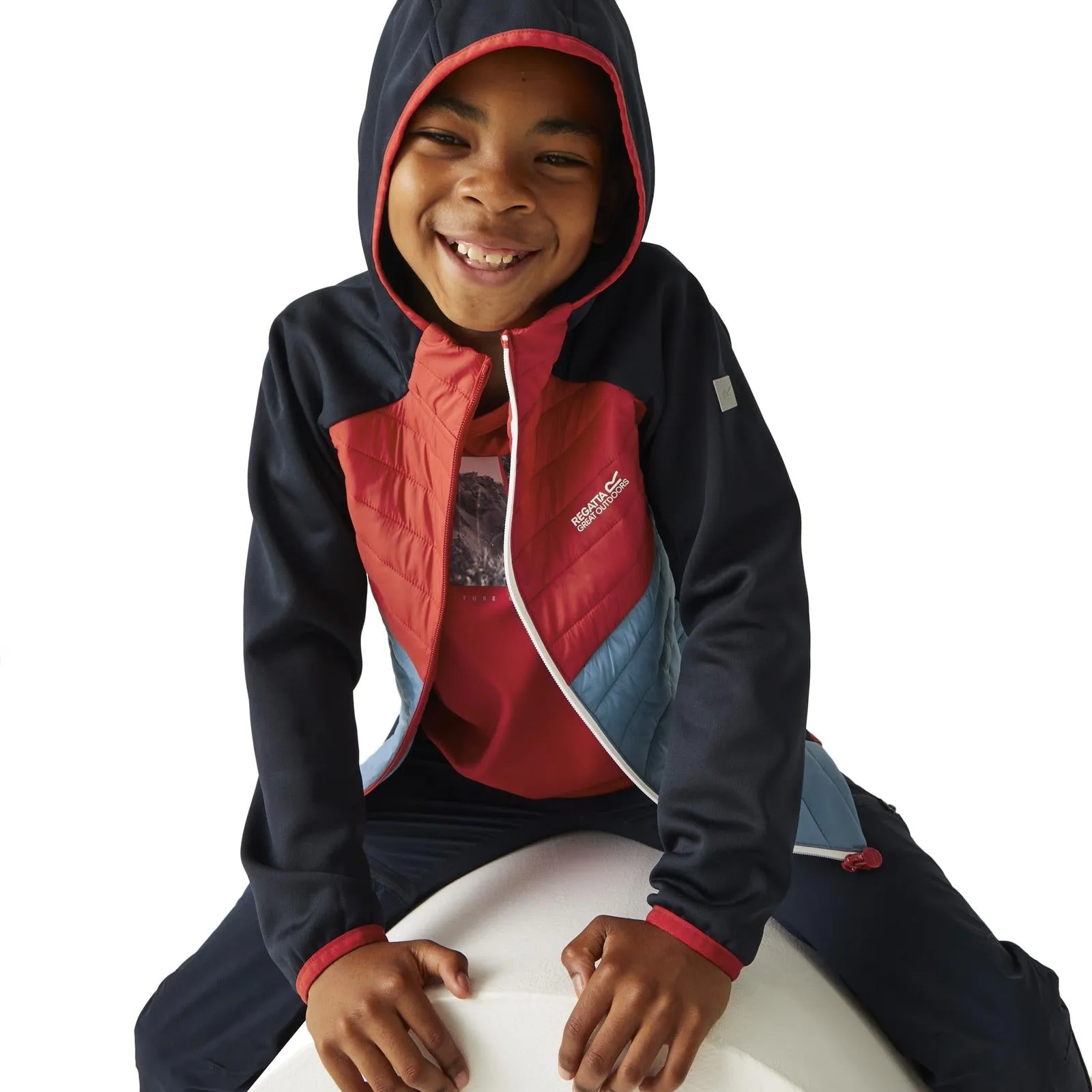 Regatta Kids Kielder Hybrid VIII Hooded Outdoor Walking Hiking Softshell Jacket