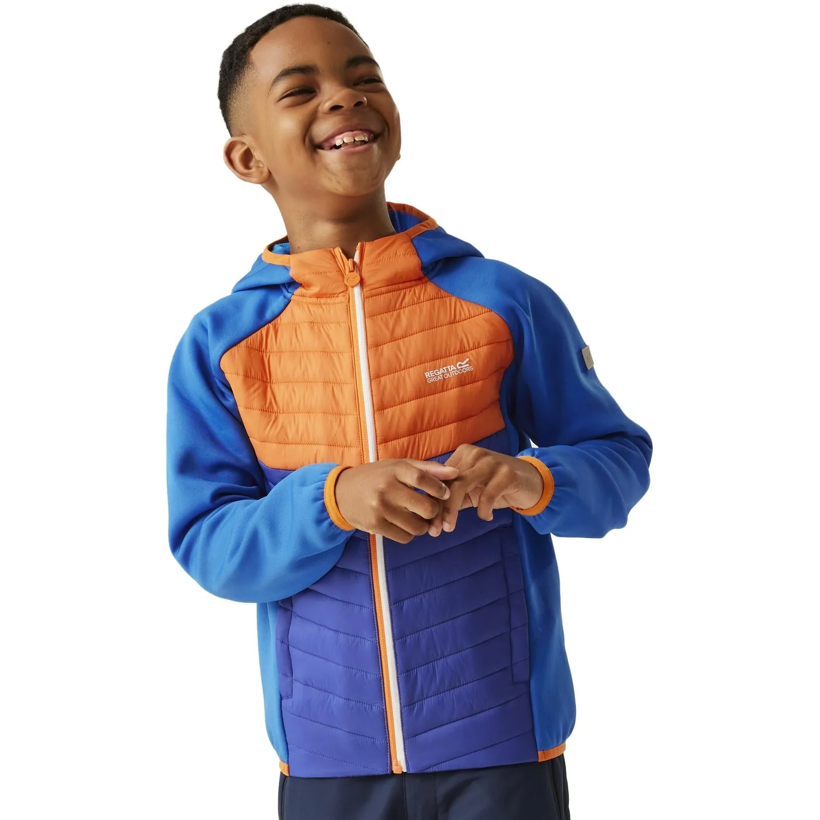 Regatta Kids Kielder Hybrid VIII Hooded Outdoor Walking Hiking Softshell Jacket