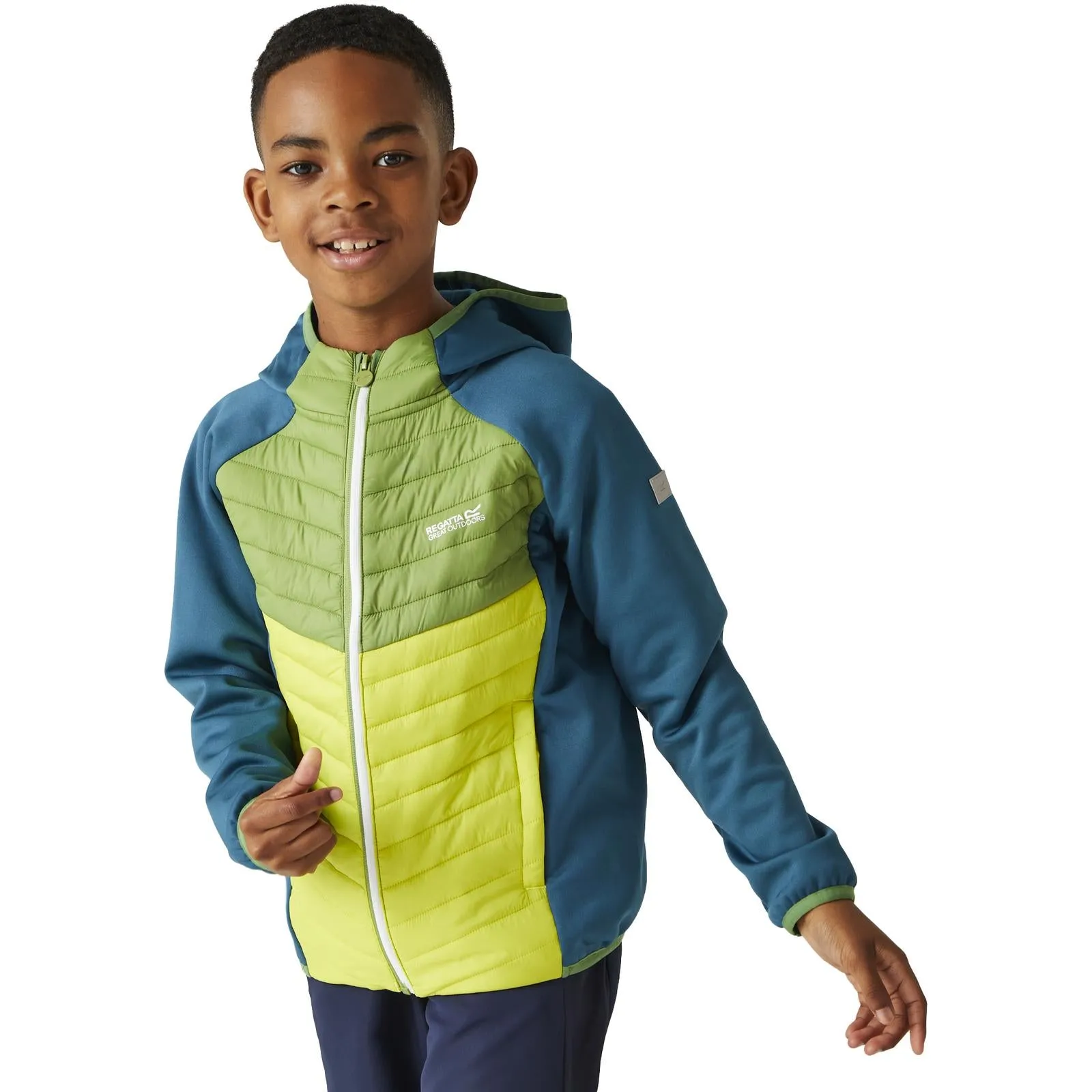 Regatta Kids Kielder Hybrid VIII Hooded Outdoor Walking Hiking Softshell Jacket