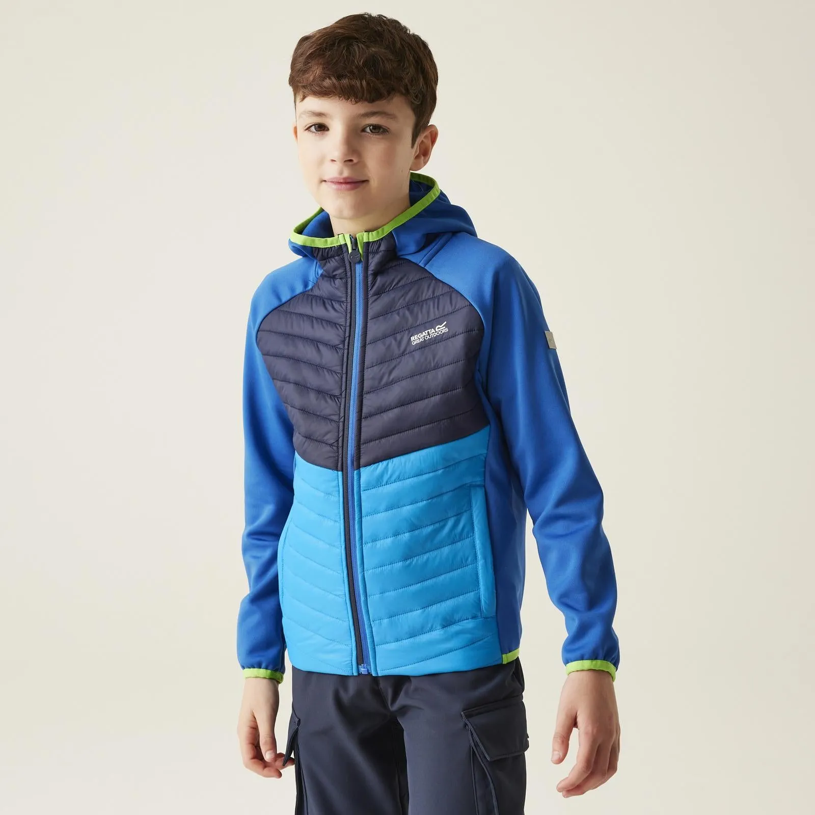 Regatta Kids Kielder Hybrid VIII Hooded Outdoor Walking Hiking Softshell Jacket