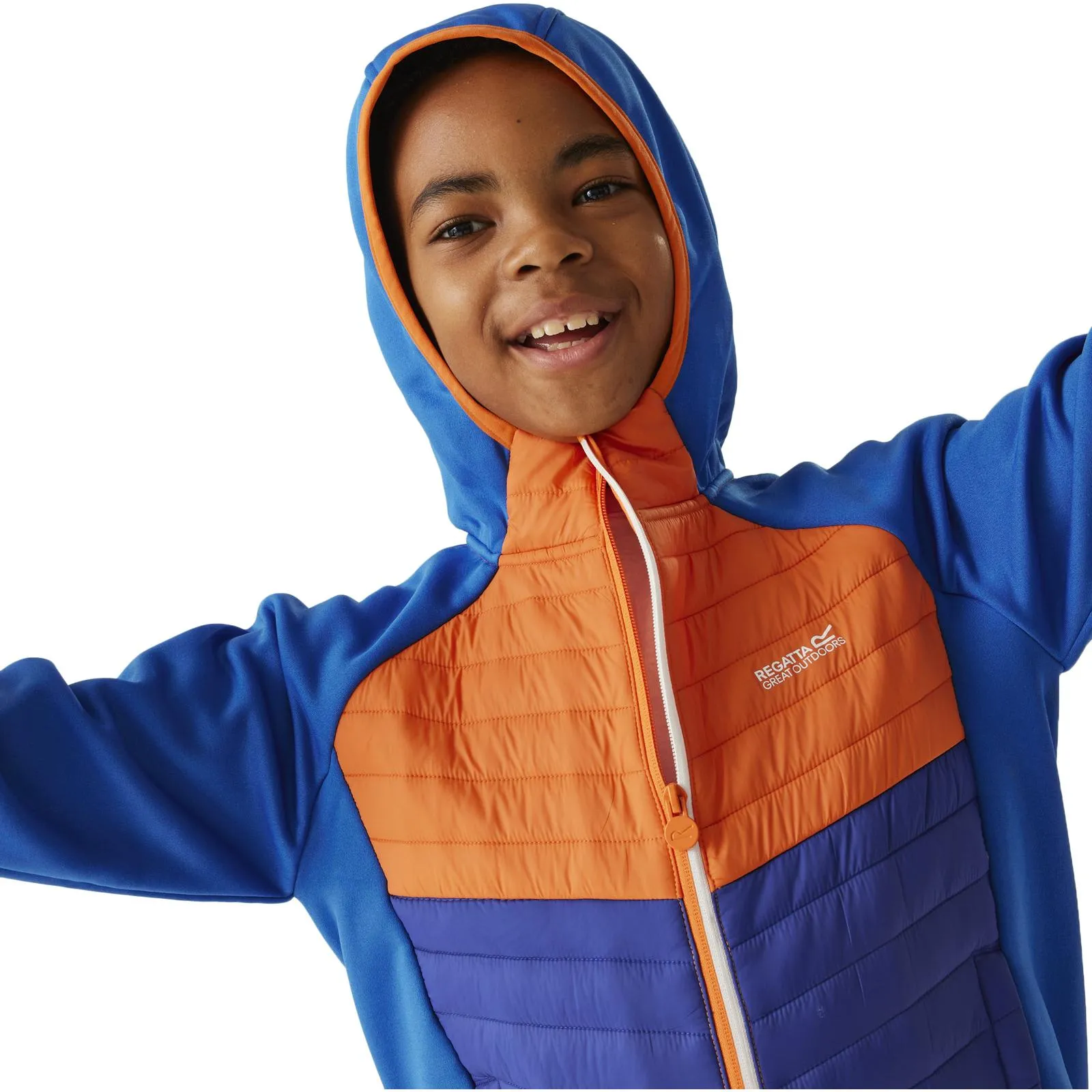 Regatta Kids Kielder Hybrid VIII Hooded Outdoor Walking Hiking Softshell Jacket