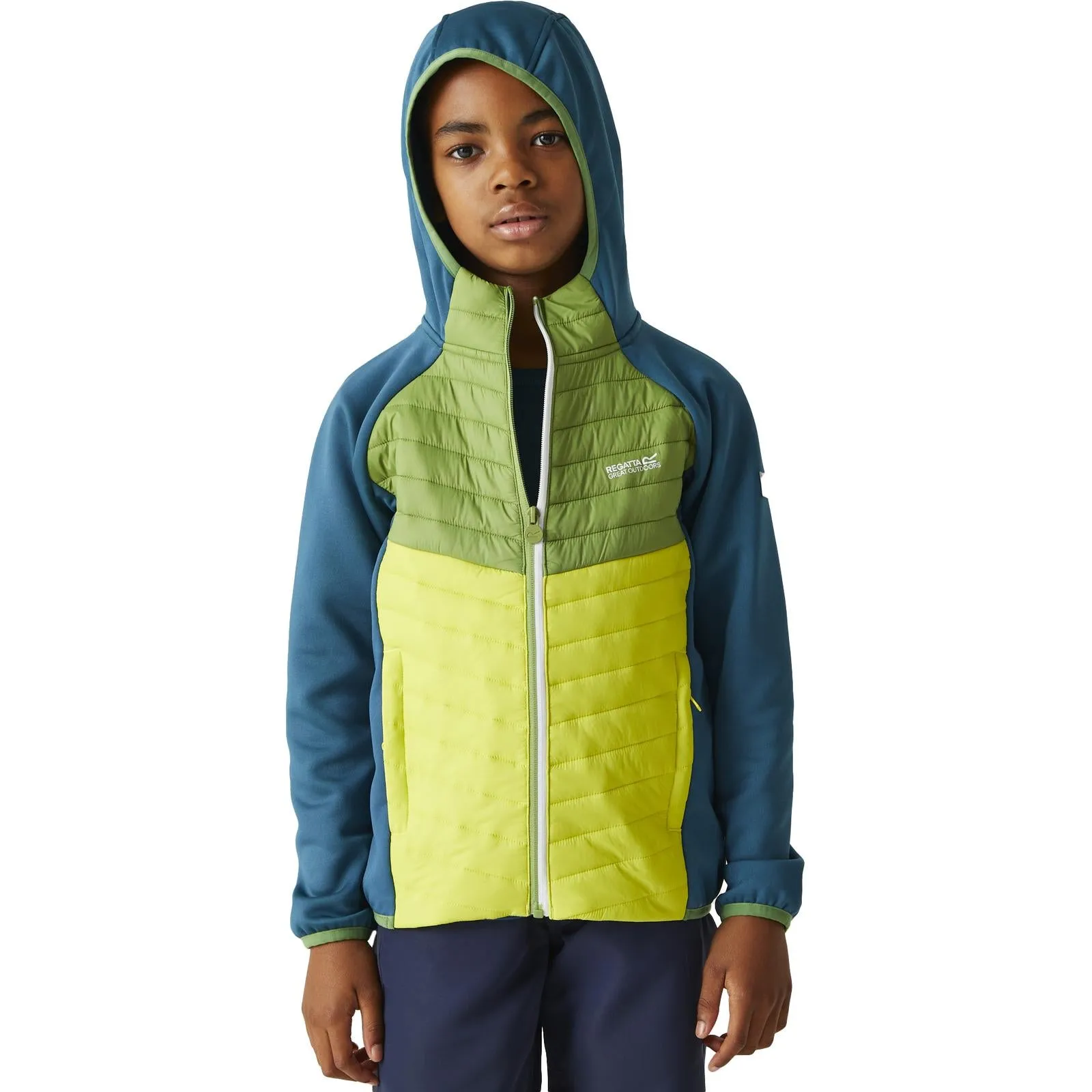 Regatta Kids Kielder Hybrid VIII Hooded Outdoor Walking Hiking Softshell Jacket