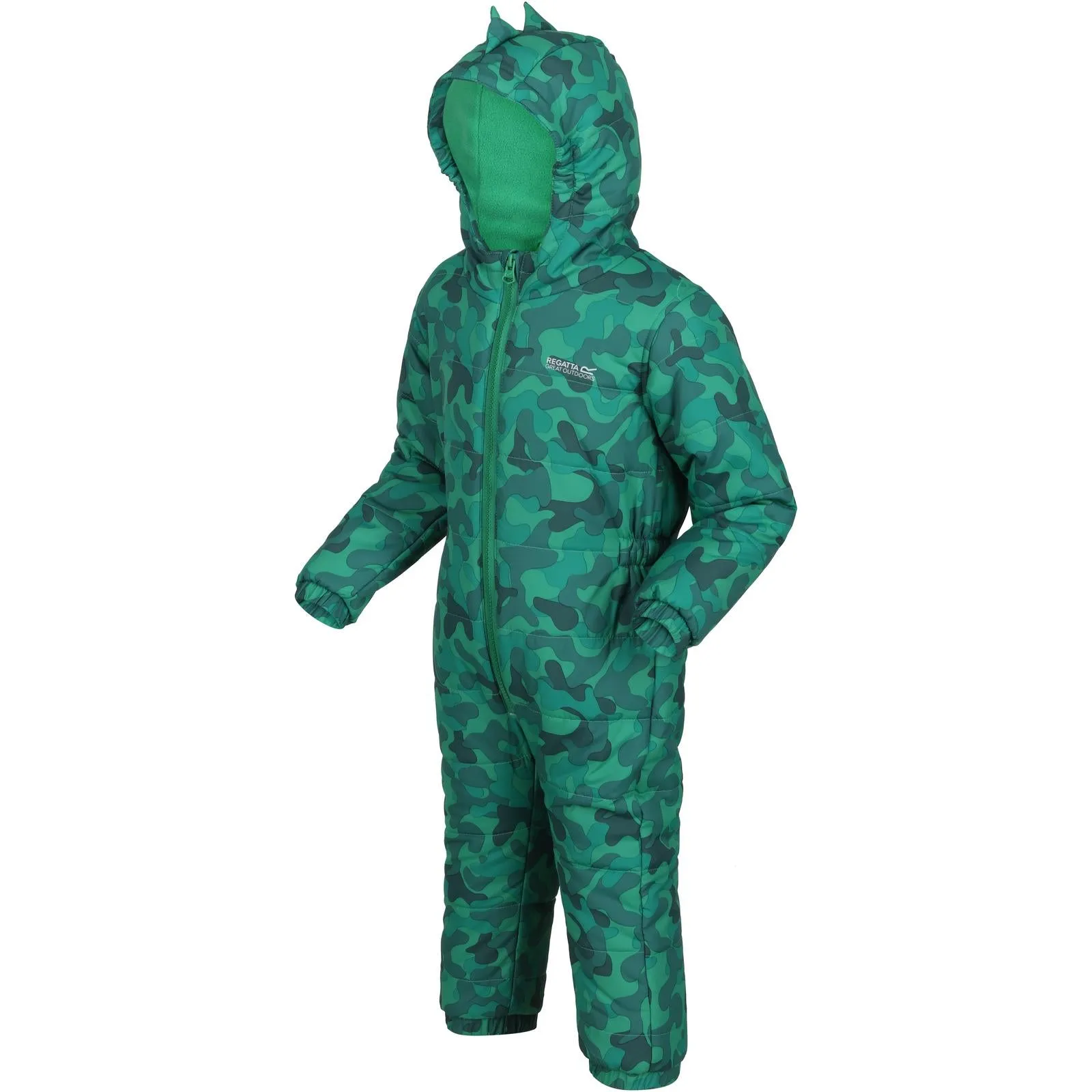 Regatta Kids Penrose Fullzip Insulated Fleece Lined Hood Puddle Suit