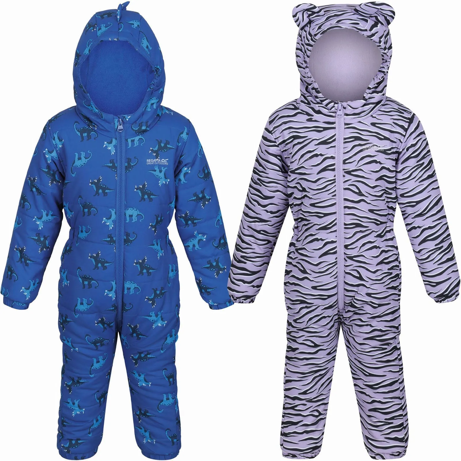 Regatta Kids Penrose Fullzip Insulated Fleece Lined Hood Puddle Suit