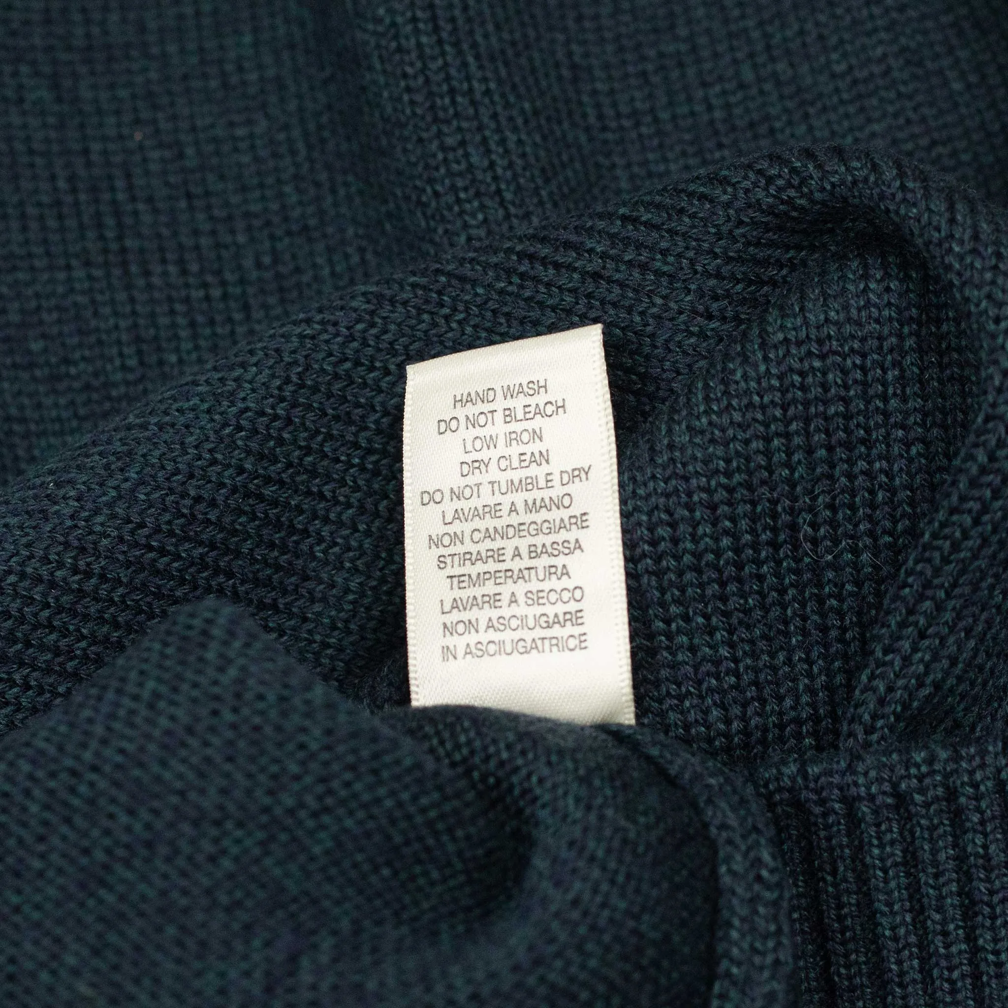 Rollneck sweater in petrol superfine merino wool