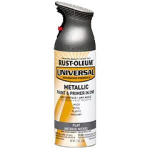 Rust-Oleum® Flat Metallic Spray Paint Flat Flat Antique Nickel (11 Oz, Flat Antique Nickel)