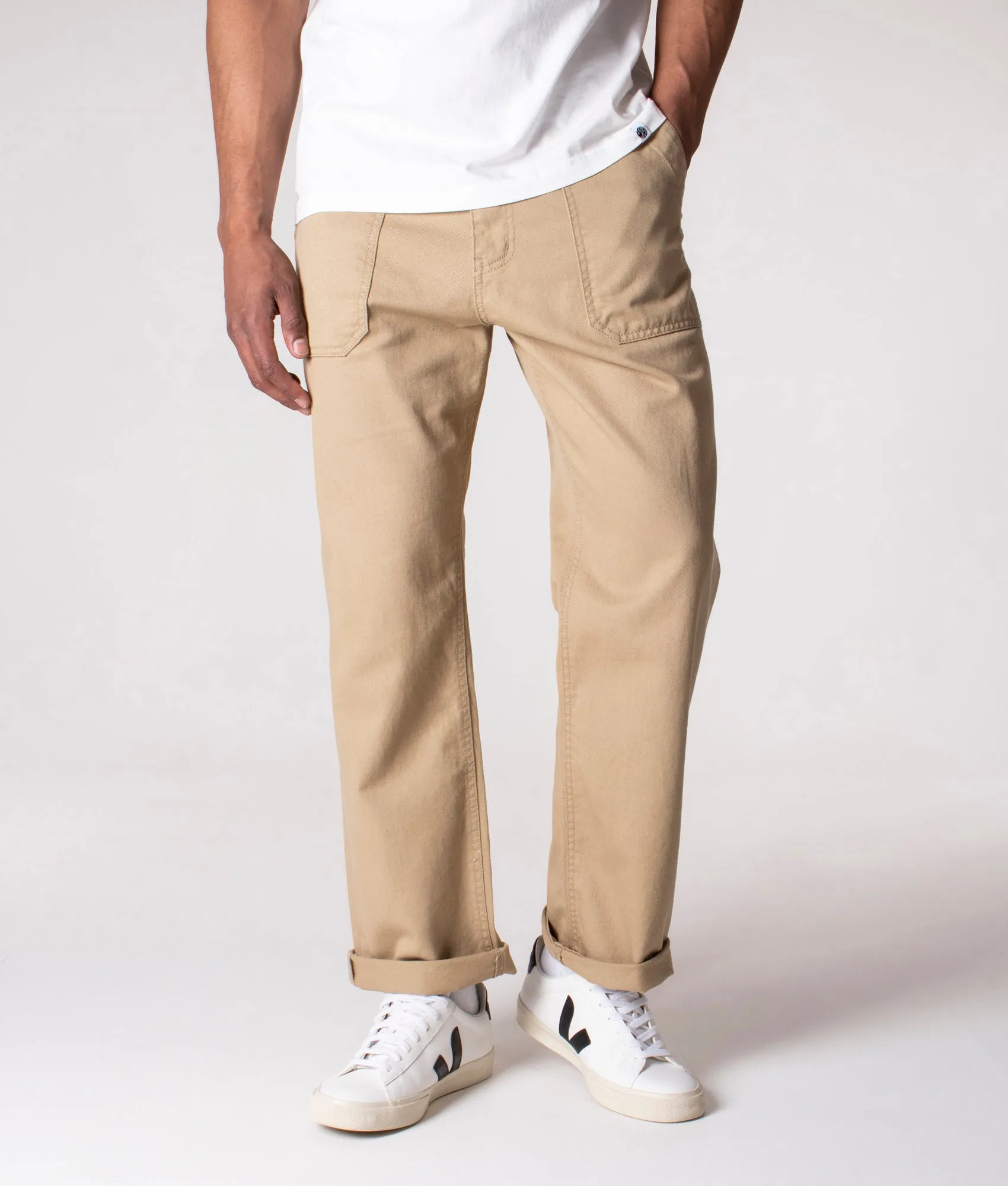 Straight Fit Cotton Fatigue Pants