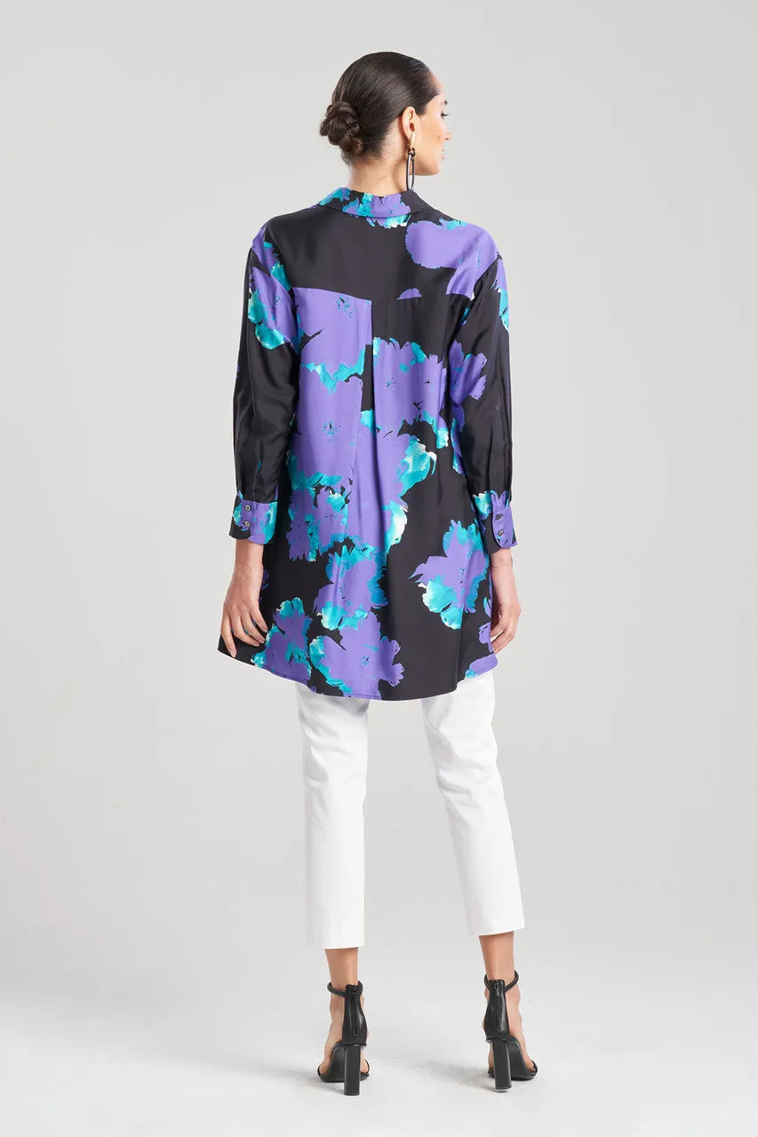 Taichou Cotton Silk Oversized Half Placket Shirt