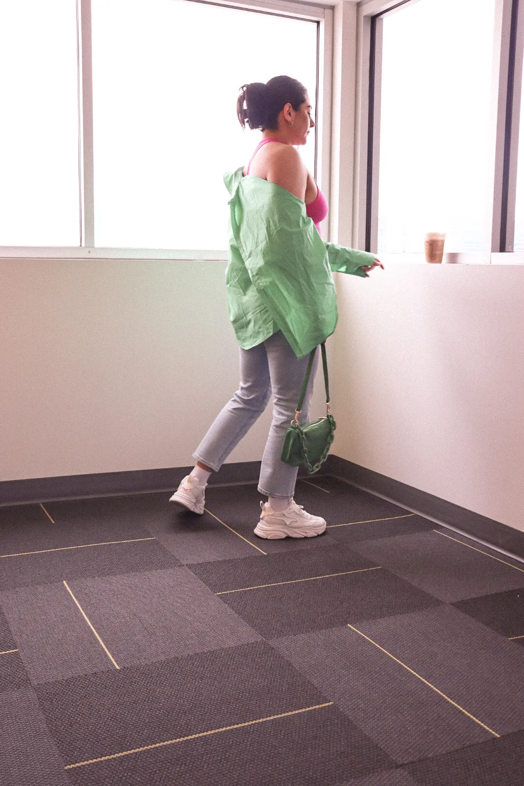 the kelly green trend boyfriend button down shirt