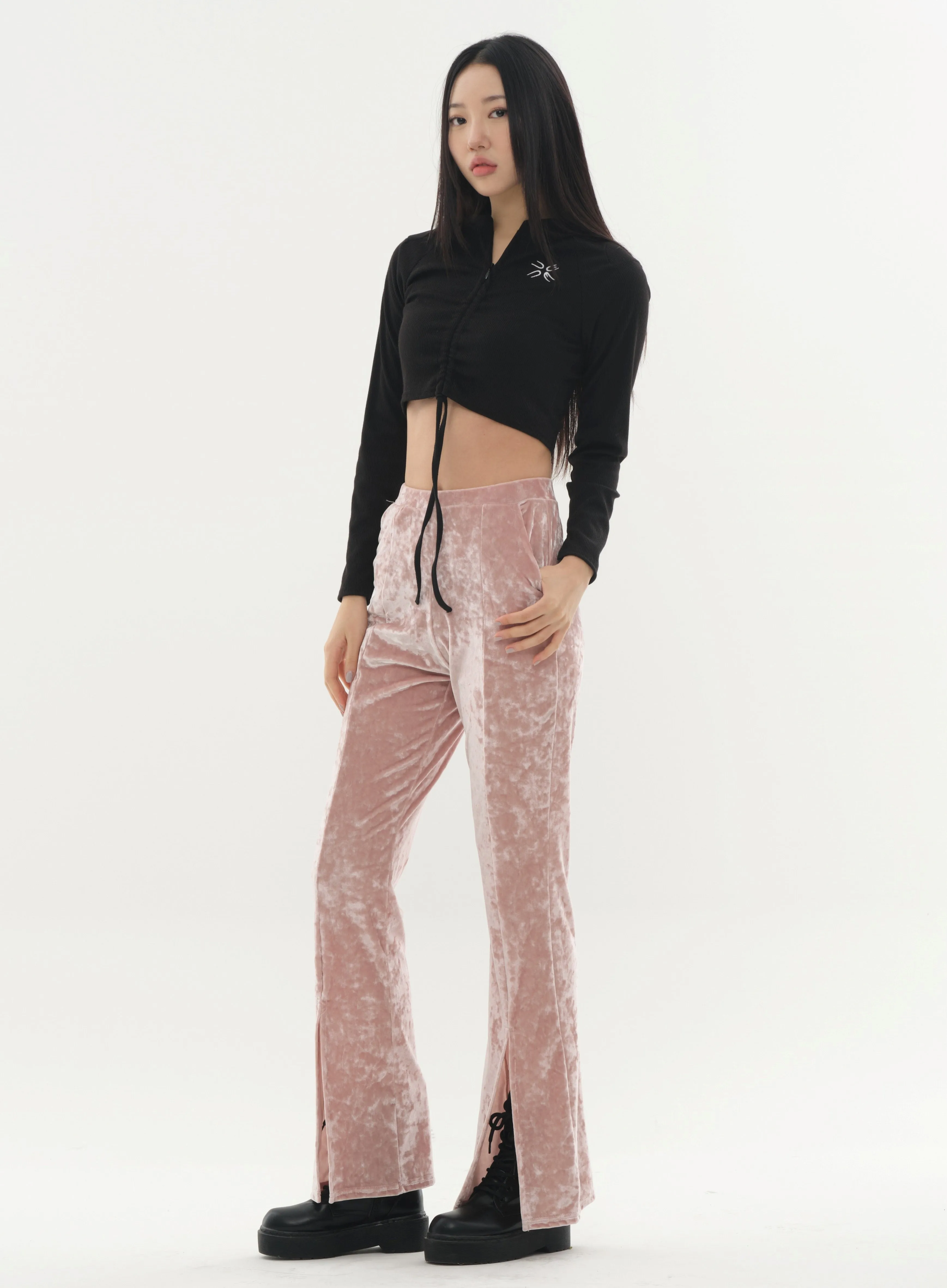 Velvet Bootcut Pants #Original Kpop #121682