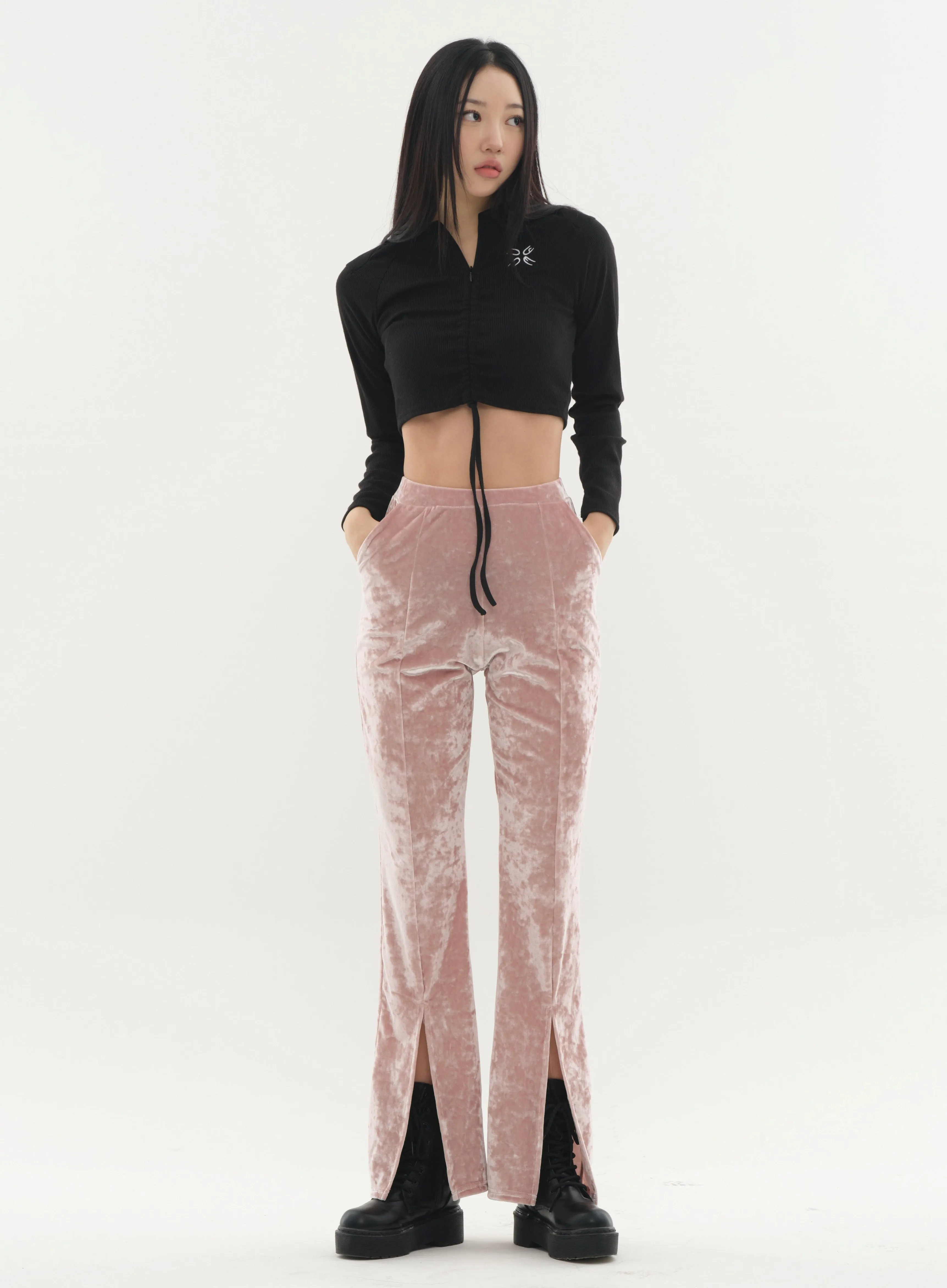 Velvet Bootcut Pants #Original Kpop #121682