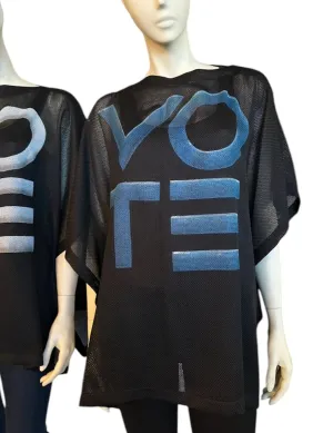 VOTE MESH SQUARE TUNIC - VOTE BLUE