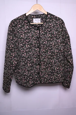 VRS Women Floral Button Down Jacket