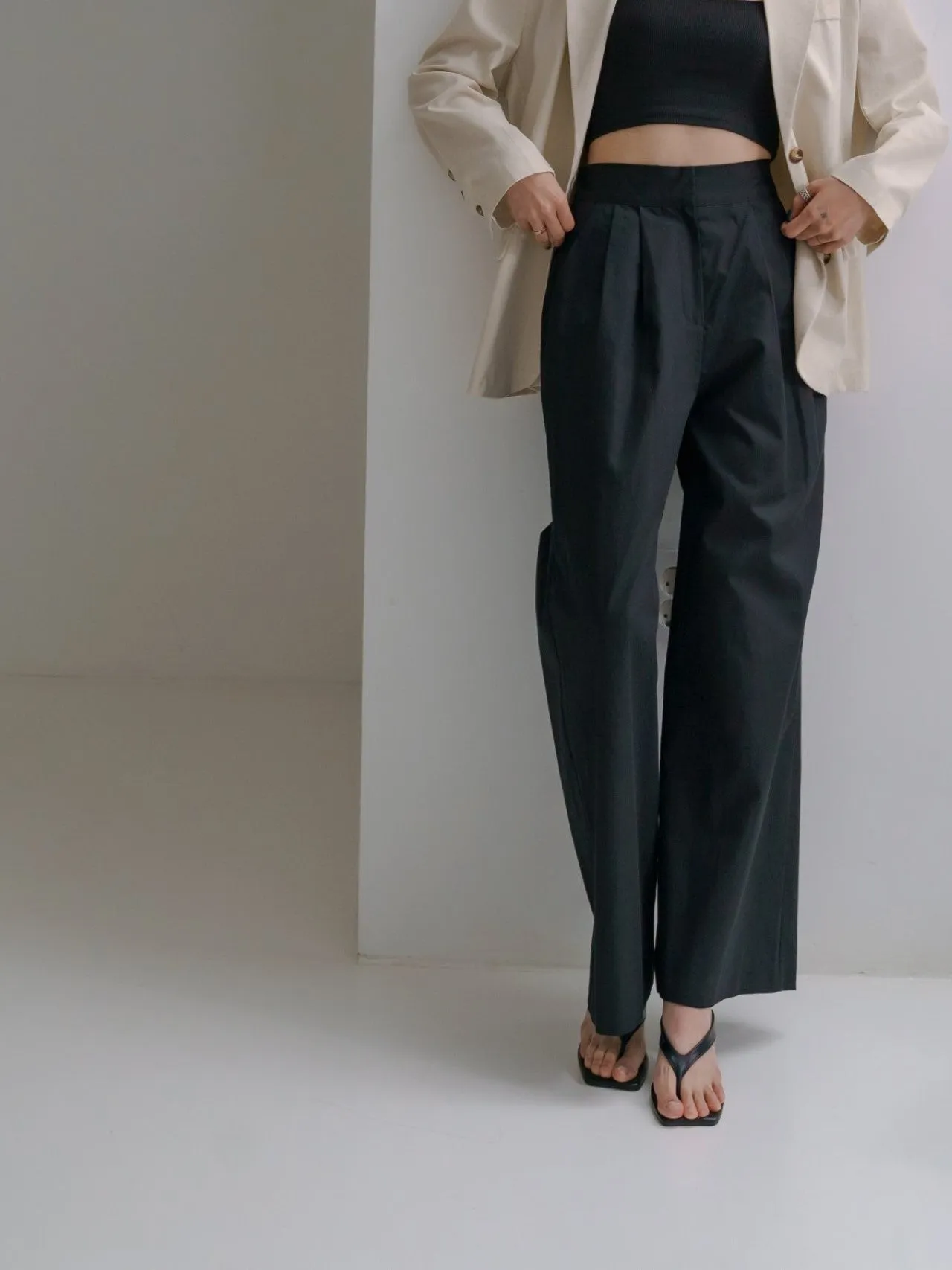 WIDE COTTON PANTS