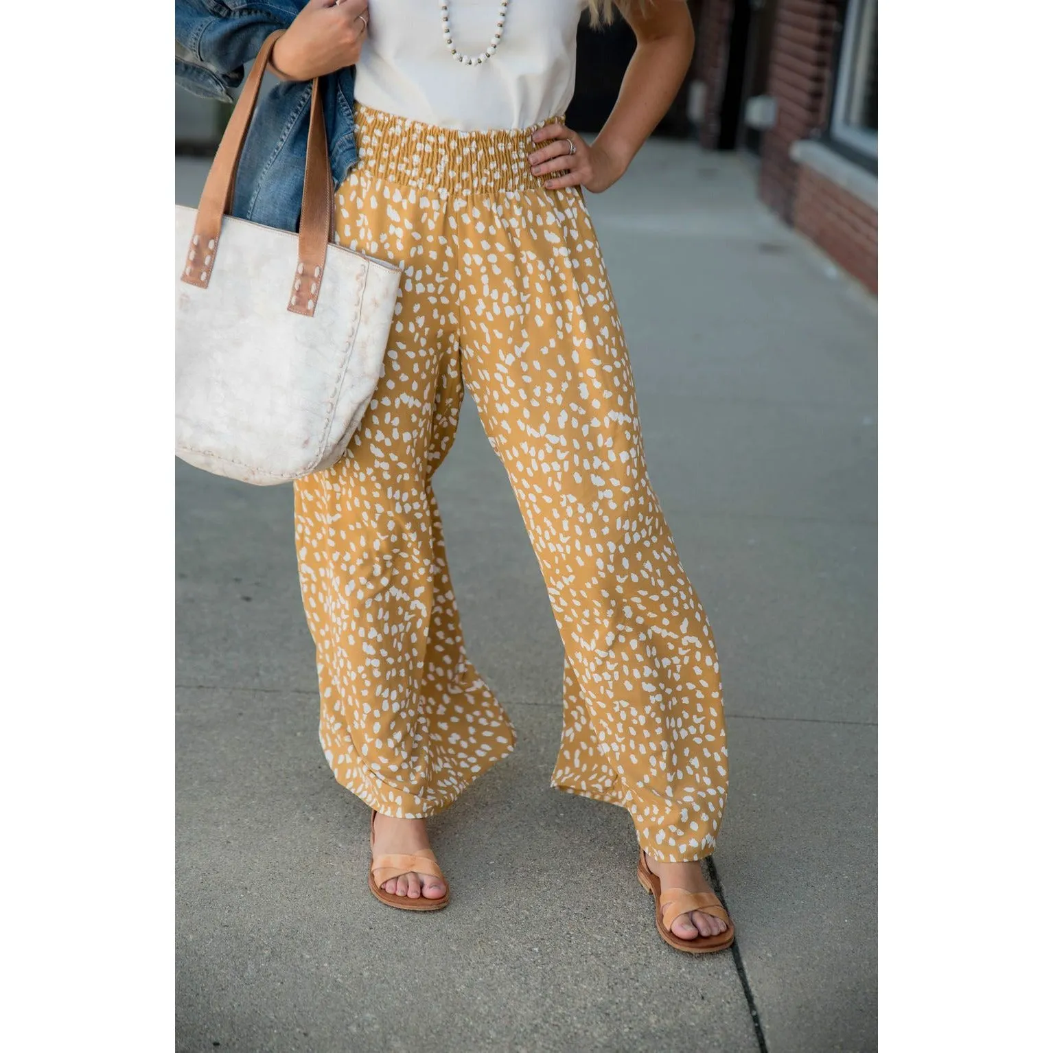 Wide Leg Leopard Pants